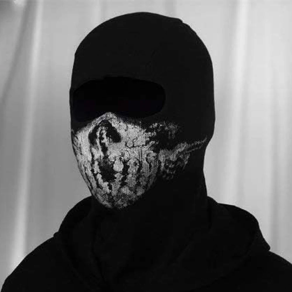 Surprise Mask Skull for Ghost Motorcycle Mask Cotton COD Face Mask Black