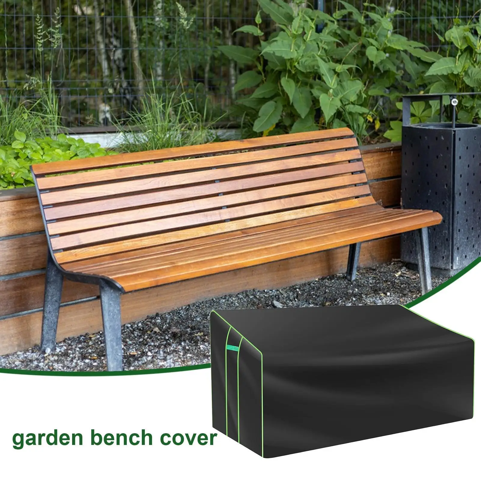 Waterproof Bench Cover All-Weather Dust Protection Heavy-Duty Patio 2-Seater Bench Covers For Garden Yard Lawn Backyard Couch