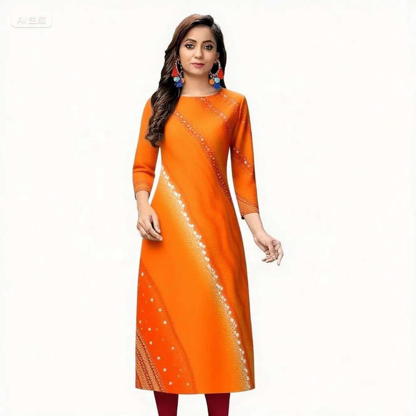 Kurt delle donne musulmane alla moda 2026 elegante pavone tubo dritto abito casual comodo 2026 Abito Donna Musulmana orlo a fessura