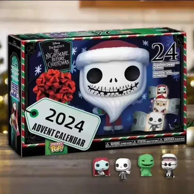 24 Styles The Nightmare Before Christmas Advent Calendar Toys Gags Practical Jokes Acrylic Material Kids Gifts