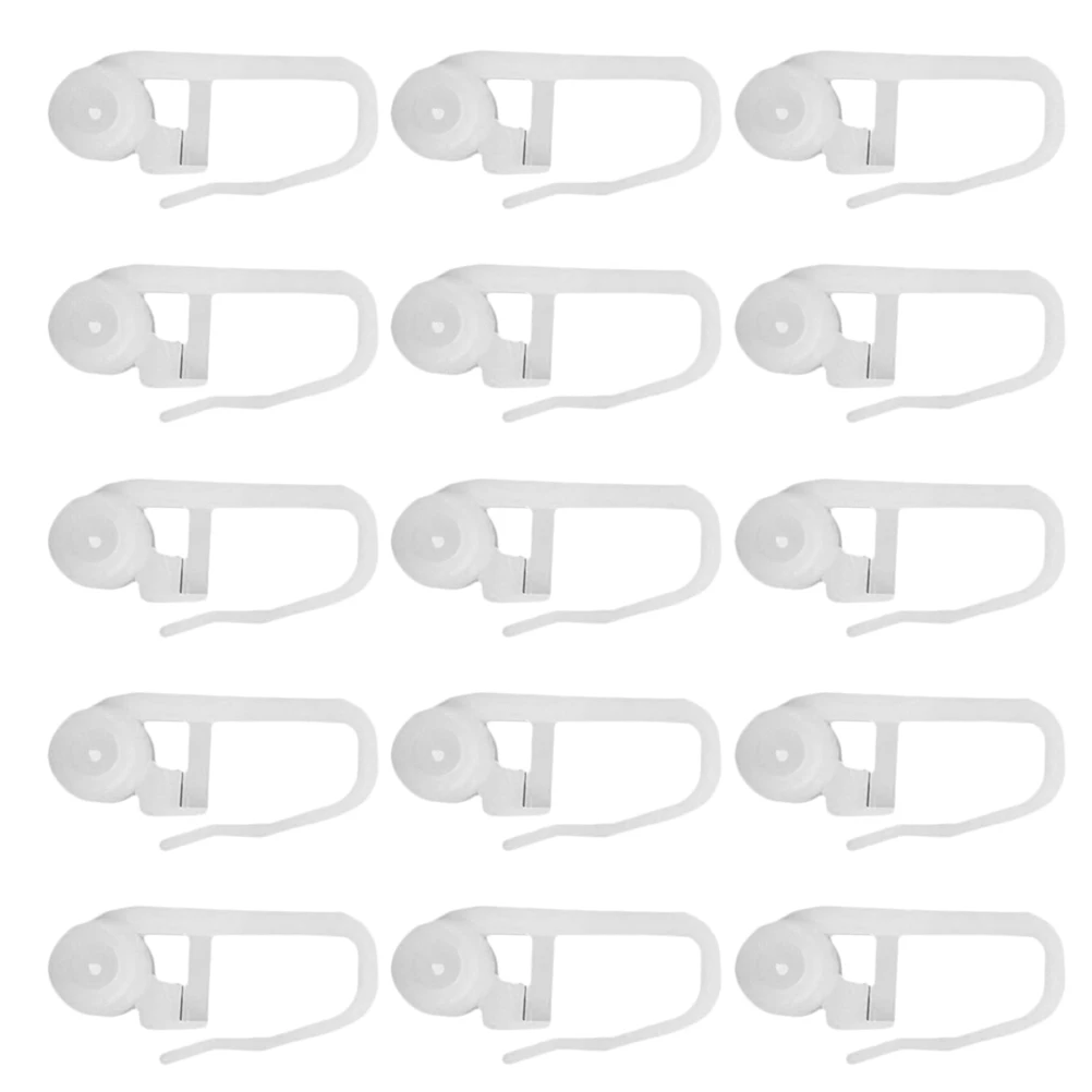 

100pc Bed Special Hooks Sliding Curtain Hooks Universal Curtain Roller Plastic Easy Install Heavy Duty Flexible Track