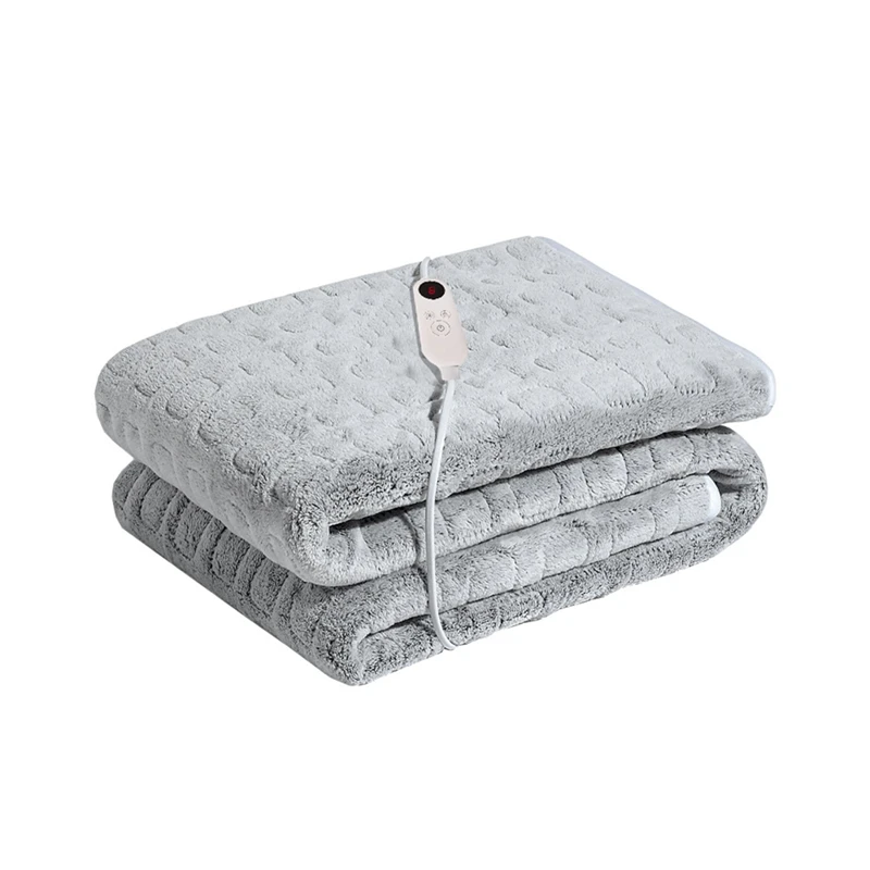 Electric Blanket Thicker Heater Single Body Warmer 152X127CM Thermostat Timing Electric Blanket EU Plug