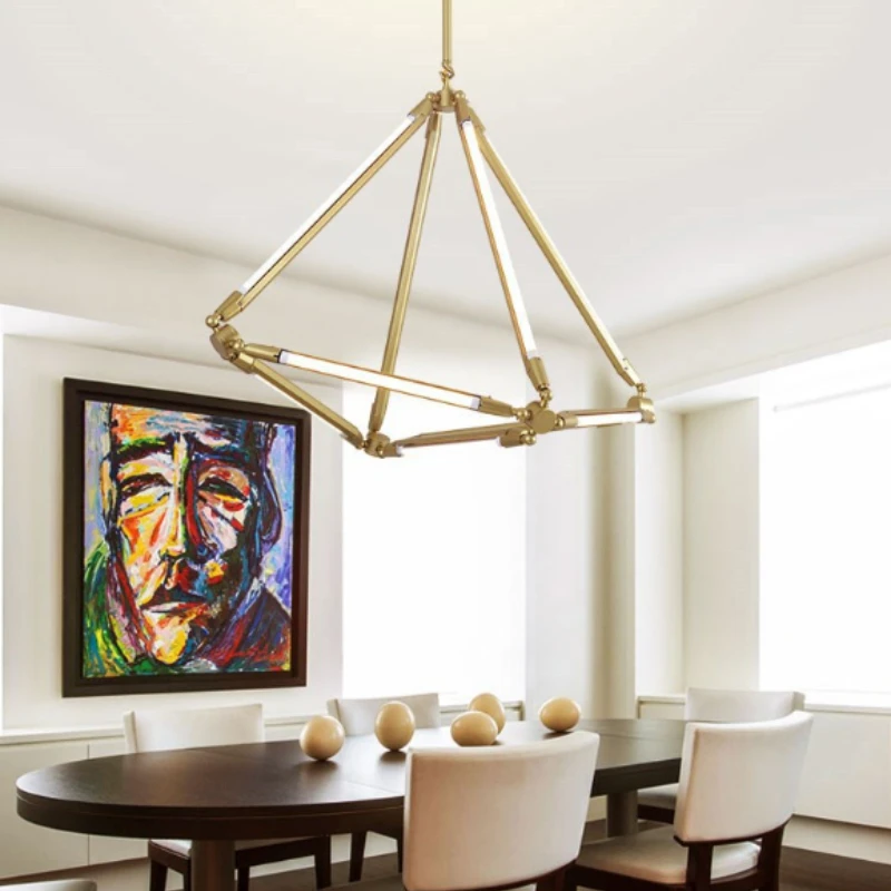 

Postmodern Creative LED Chandeliers Lamps Design Golden Painted Metal Pendant Light Home Decor Bedroom Dinning Lighting Fixtures