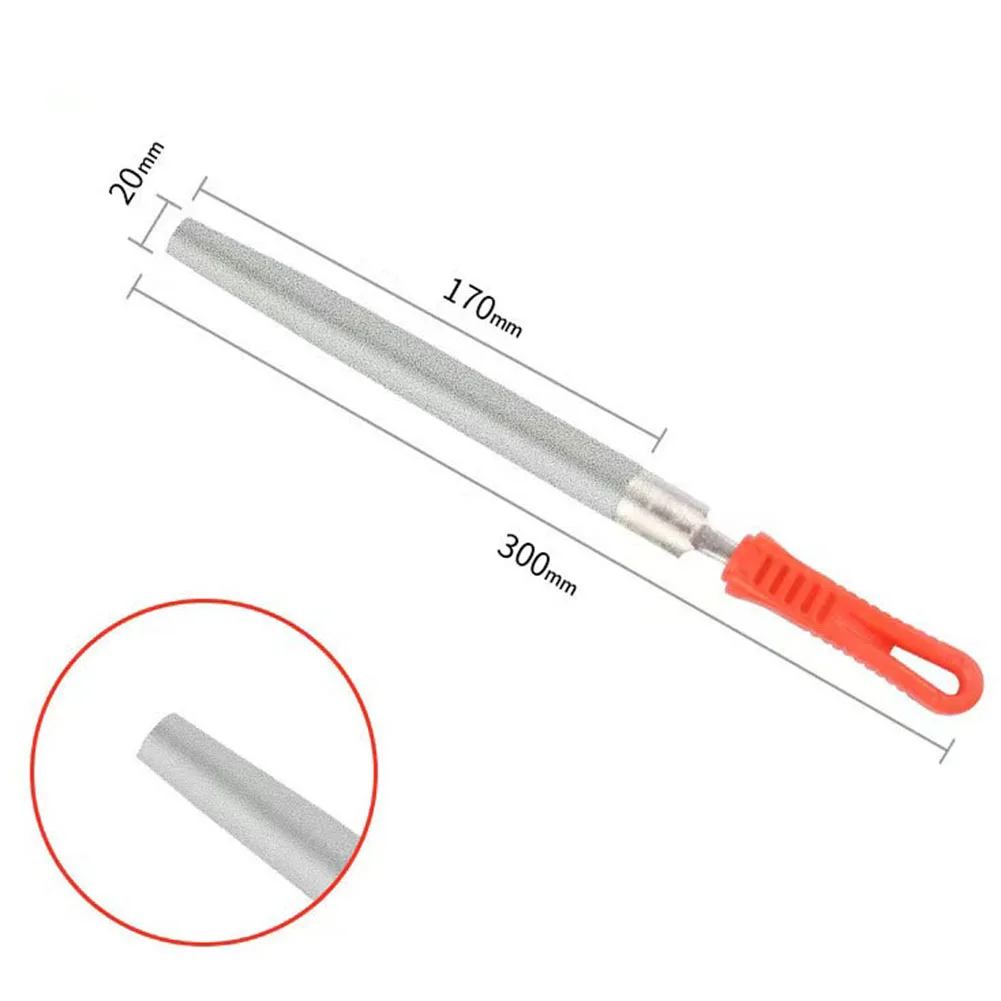 1pcs 8inch Diamond Flat Semicircle Triangle Round File Metal Jeweler Stone Polishing Wood Carving Craft Plating Needle File Tool