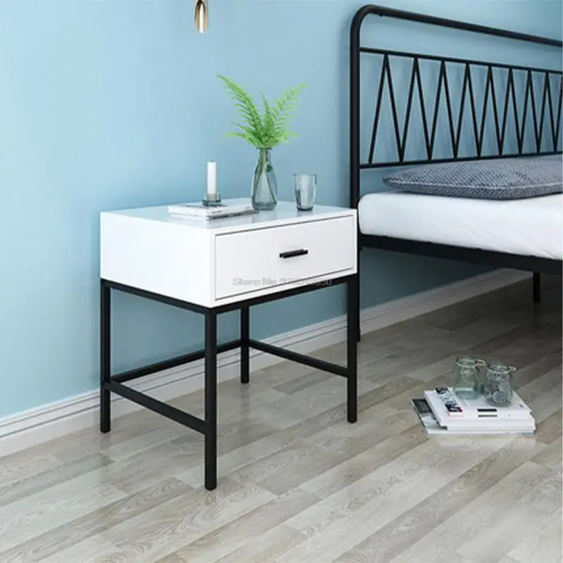 Small Storage Cabinet Simple Night Table Bedside Locker