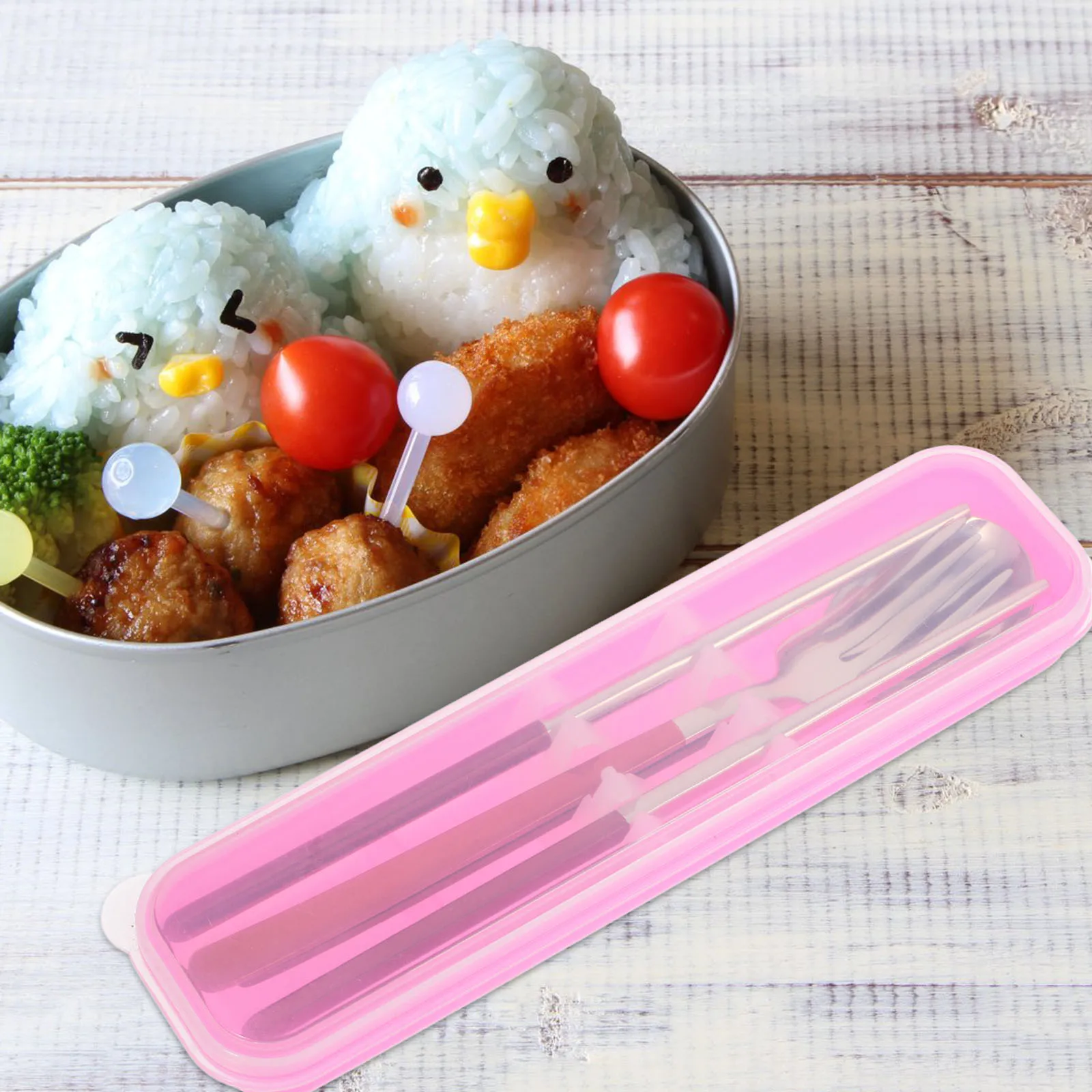 

Portable Cutlery Set Asian Soup Spoons Chopsticks Picnic Camping Utensils Plastic for Metal