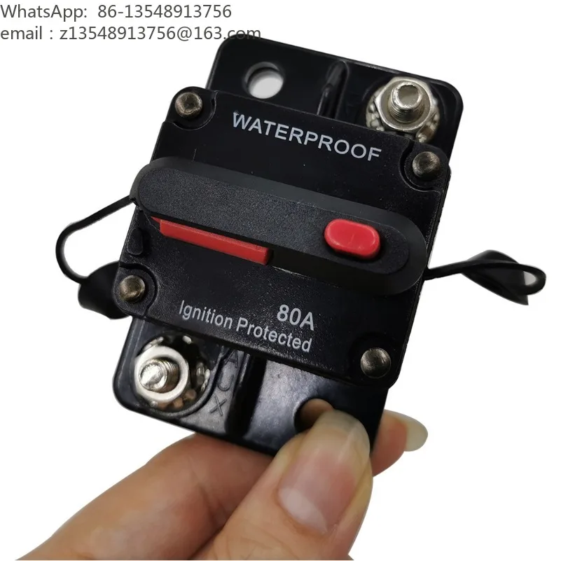 A1 Resettable Circuit Breaker Auto Cutoff Protection Switch Fuse Holder for Car Yacht RV Vehicle Overload Current Protection