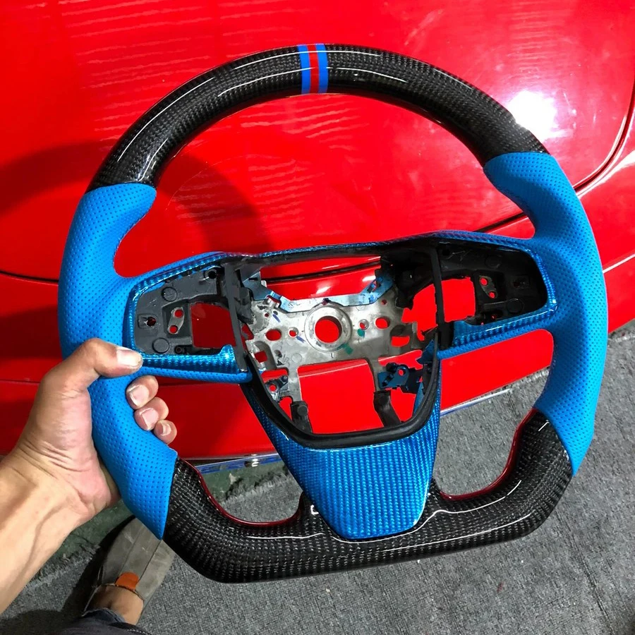 Cuatomized Carbon Fiber Racing Steering Wheel For Honda Civic 2016 2017 2018 2019 2020 2021 10th