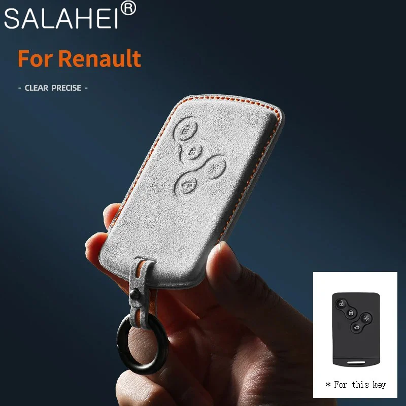 

Suede Leather Car Key Case For Renault Kaptur Captur Logan Laguna Zoe Koleos Danilo Nema Fluence Megane 2 3 Clio Scenic Duster