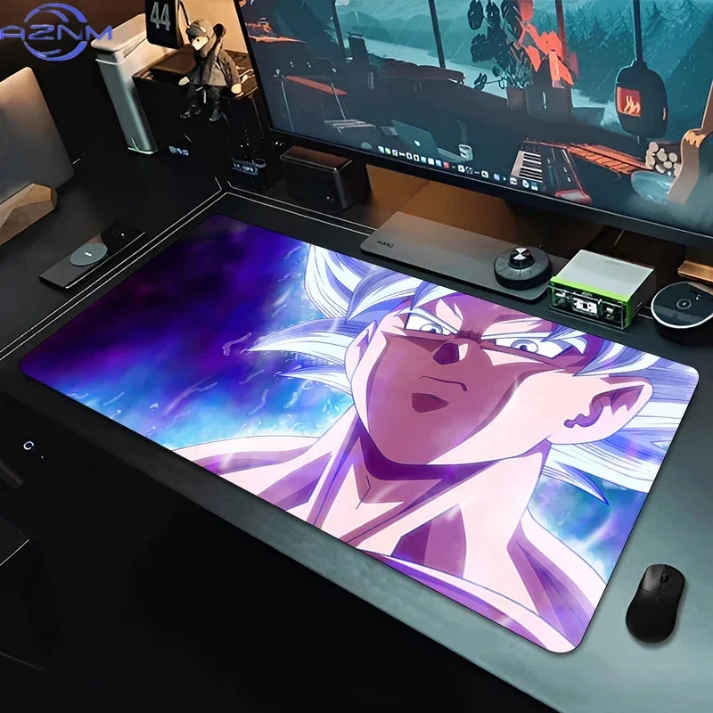 Anime Super Warrior Golden Aura Portrait Mouse Pad, Rubber Non-Slip Gaming Desk Mat, Smooth Surface Keyboard Pad for Computer Ga