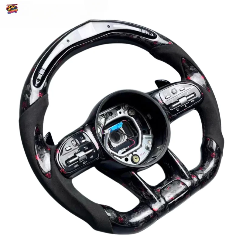 LED Carbon Fiber Steering Wheel for Mercedes AMG A45 Racing Shift Indicator Performance Upgrade