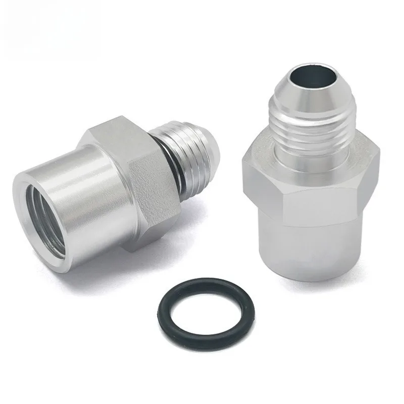 Car Accessories Aluminum AN6-M14X1.5 Threaded Adapter Coupling with O-ring 2