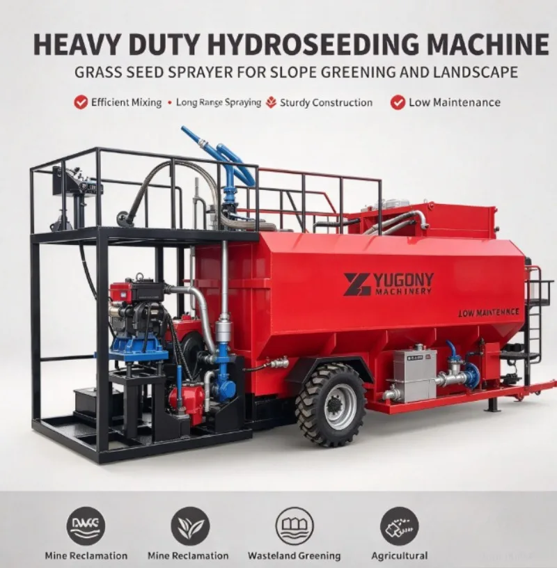 Lightweight Portable Hydraulic Spray Sowing Machine With Strong Spraying Power For Garden And Park Landscaping