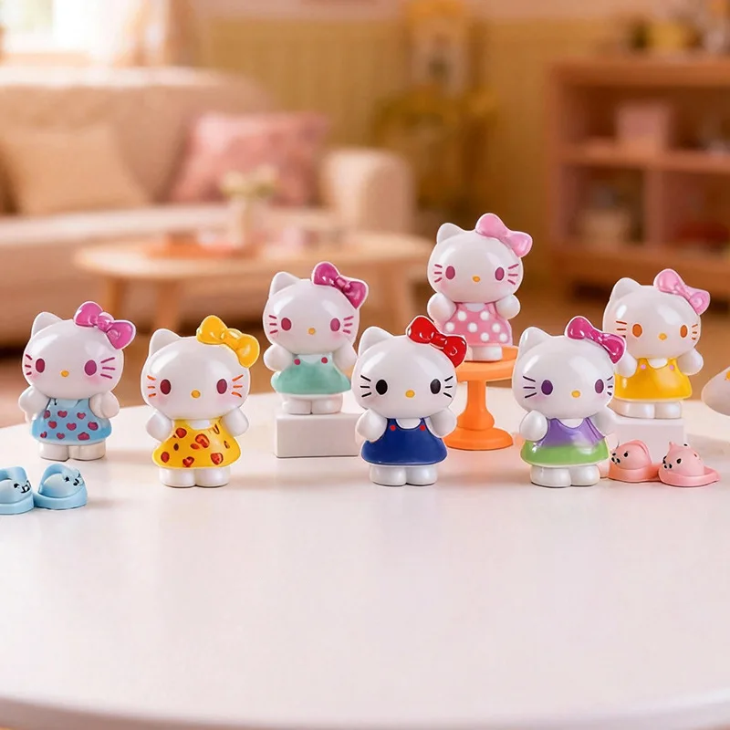 

Новая модель: Фигурка Hello Kitty из серии «Радужный сахар», модная игрушка, украшение для рабочего стола, подарок