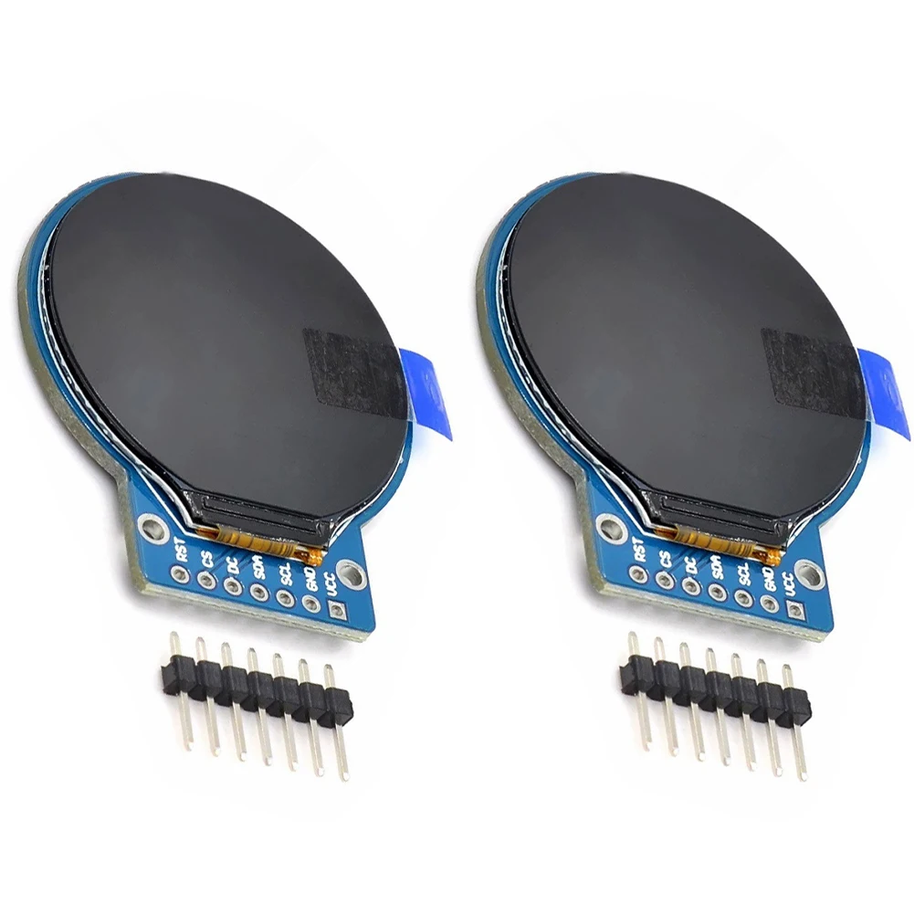 

2 упаковки, 1 28-дюймовый TFT для модуля круглого ЖК-дисплея 240x240, полноцветный, с двойной белой светодиодной подсветкой для использования электронных устройств