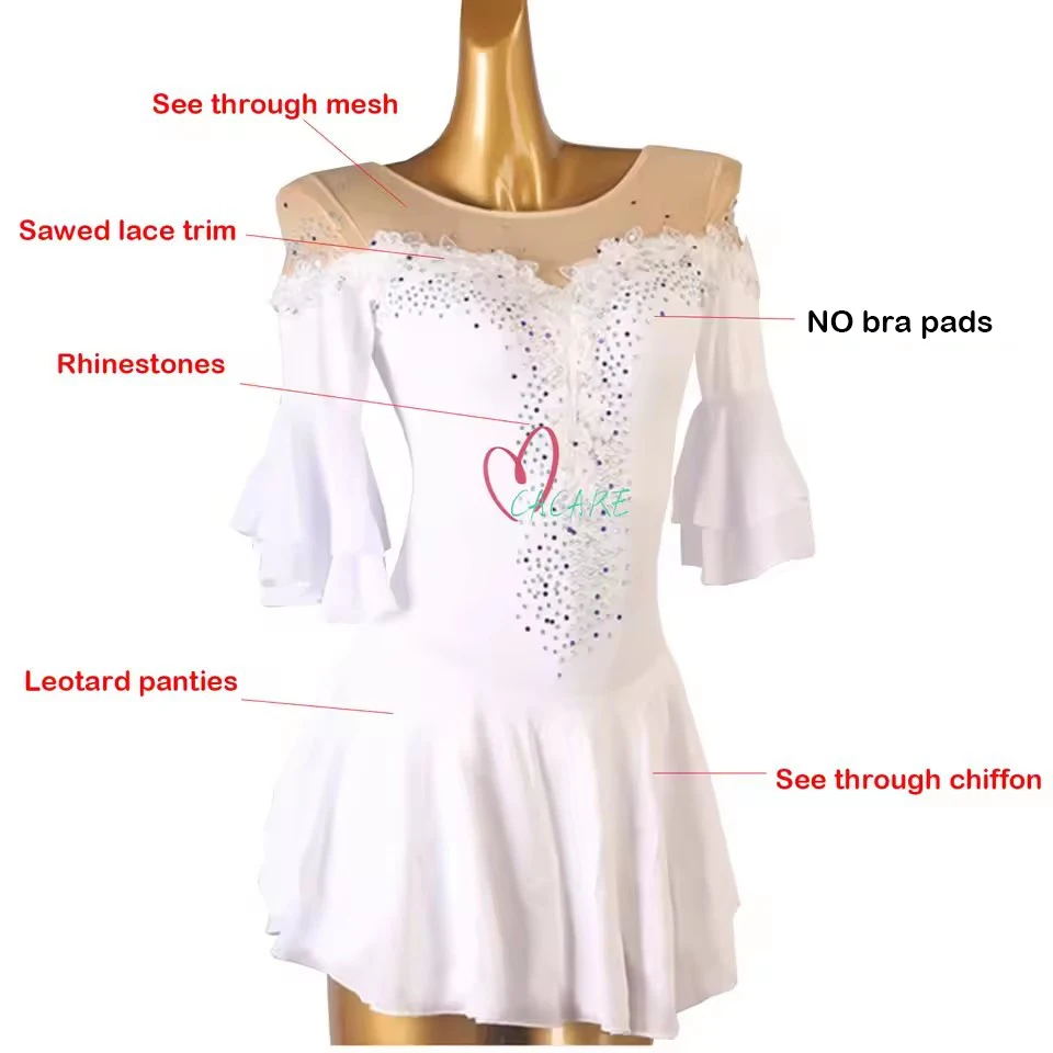 Eiskunstlauf Kleid Tanz tragen Bühne Kostüm Kleidung Mädchen Kinder Kleidung künstlerische Eislaufen Kleid Tanz Trikot 1483