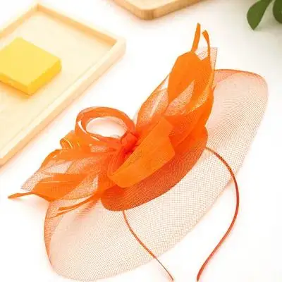 

Flower Headband Gauze Fascinator For Women Tea Party Wedding Banquet Cosplay Party Wear Lightweight Fade Resistant