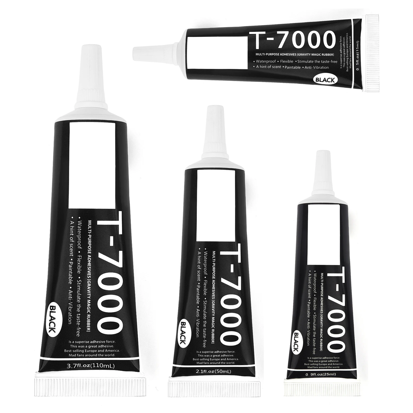 1PC 15/50/110ML T7000 Black Contact Cellphone Tablet Repair Adhesive T-7000 Electronic Components Glue With Applicator Tip