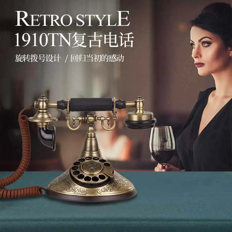 Los Bella vintage telephone hotel home antique telephone ornaments vintage turntable landline HA1910TN