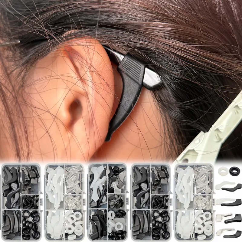 

50pcs Silicone Eyeglasses Anti Slip Cover with Box Non-slip Sunglasses Ear Hook Perfect for Sports Daily Use Eyewear Accessories