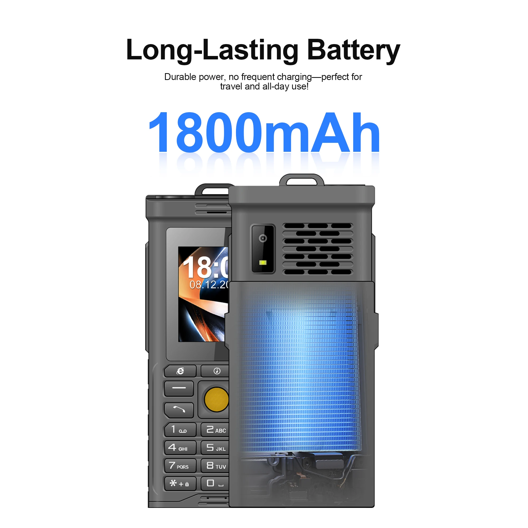 سيرفو S-G8800S لاسلكي تخاطب الهاتف المحمول ثنائي الشريحة الاستعداد 1.77 "عرض تسجيل المكالمات راديو FM القائمة السوداء ميزة زر الهواتف