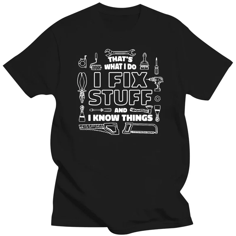 I Fix Stuff Funny Plumber Electrician Mechanic T Shirts Graphic Worker Streetwear Short Sleeve Plumbing Gifts T-shirt Men