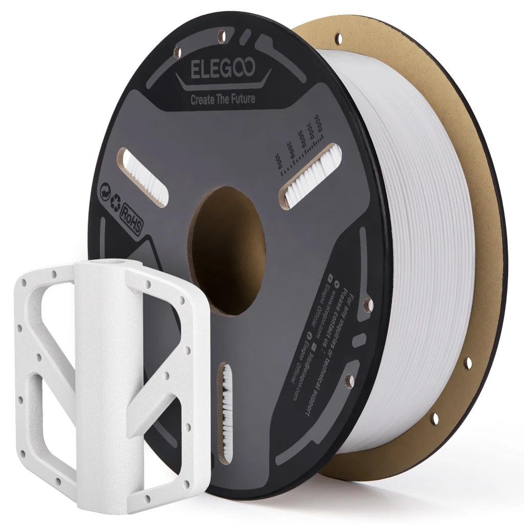 ELEGOO PETG-GF Glass Fiber Filament 1.75mm Gray 1KG,High Stiffness,Electrical Insulation,Fits for Most FDM 3D Printers