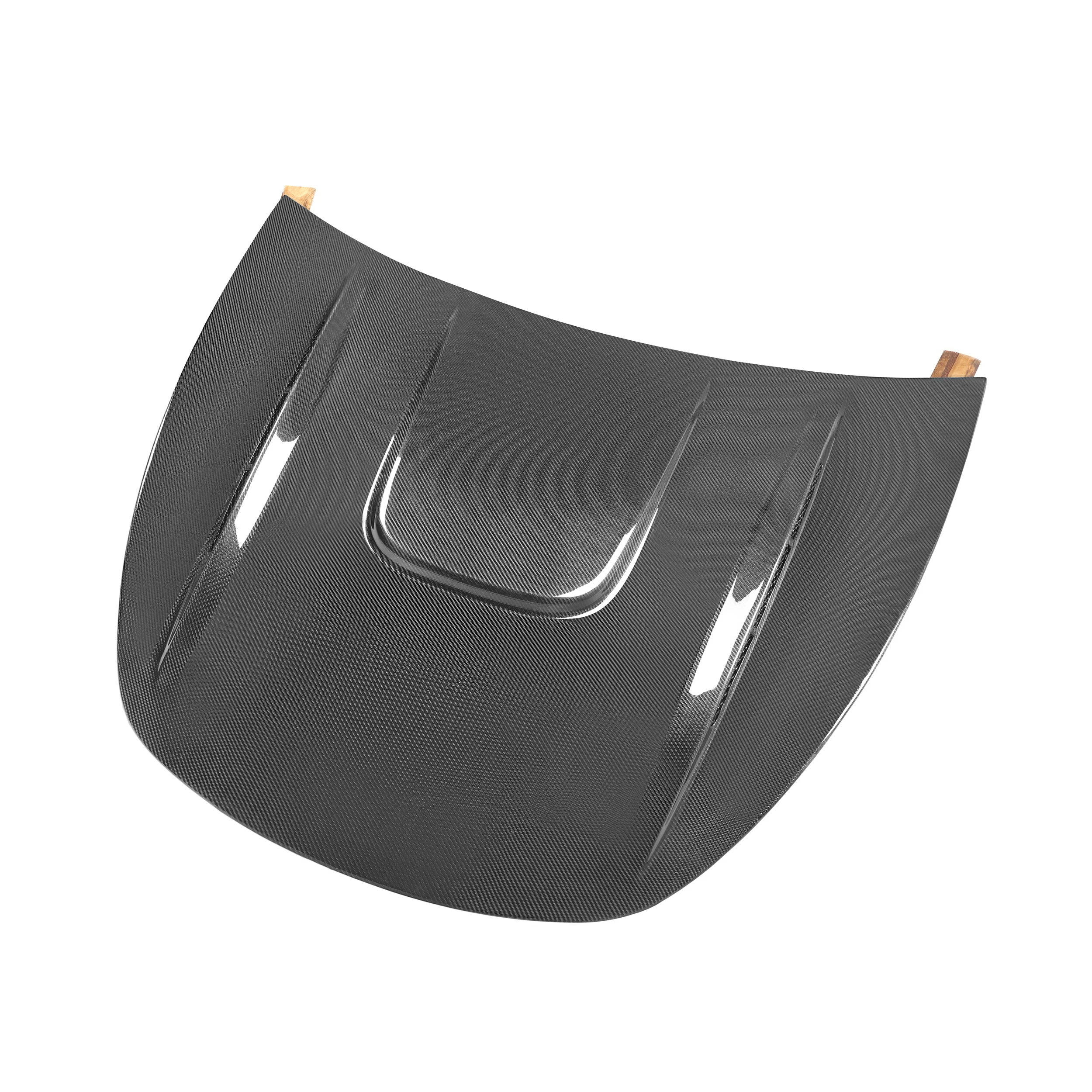 غطاء محرك السيارة STLFFront مزدوج الجانب من ألياف الكربون غطاء محرك السيارة طراز CMS لـ TeslasModel Y 2021 + غطاء آلة الرافعة الأمامية للسيارة