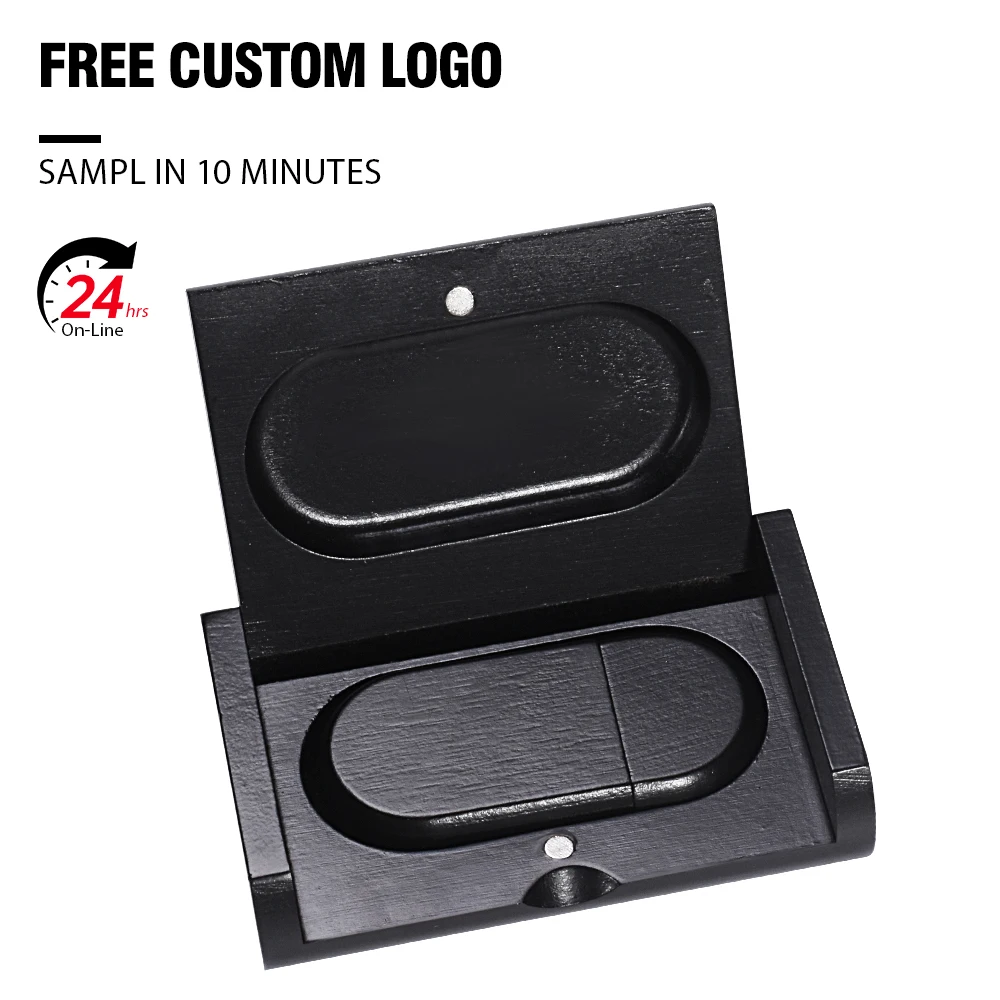 

JASTER Деревянные флэш-накопители USB 2.0, 128 ГБ, высокоскоростной флэш-накопитель, 64 ГБ, 32 ГБ, бесплатный индивидуальный логотип, черный/белый овальный U-диск