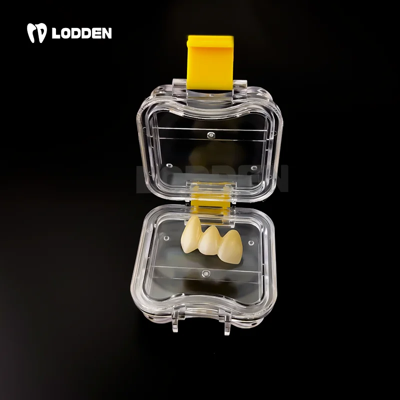 

Dental Tooth Box With Film Denture Veneers Box With Membrane Denture Storage With Hole Teeth Case Dentistry Lab Plastic Material