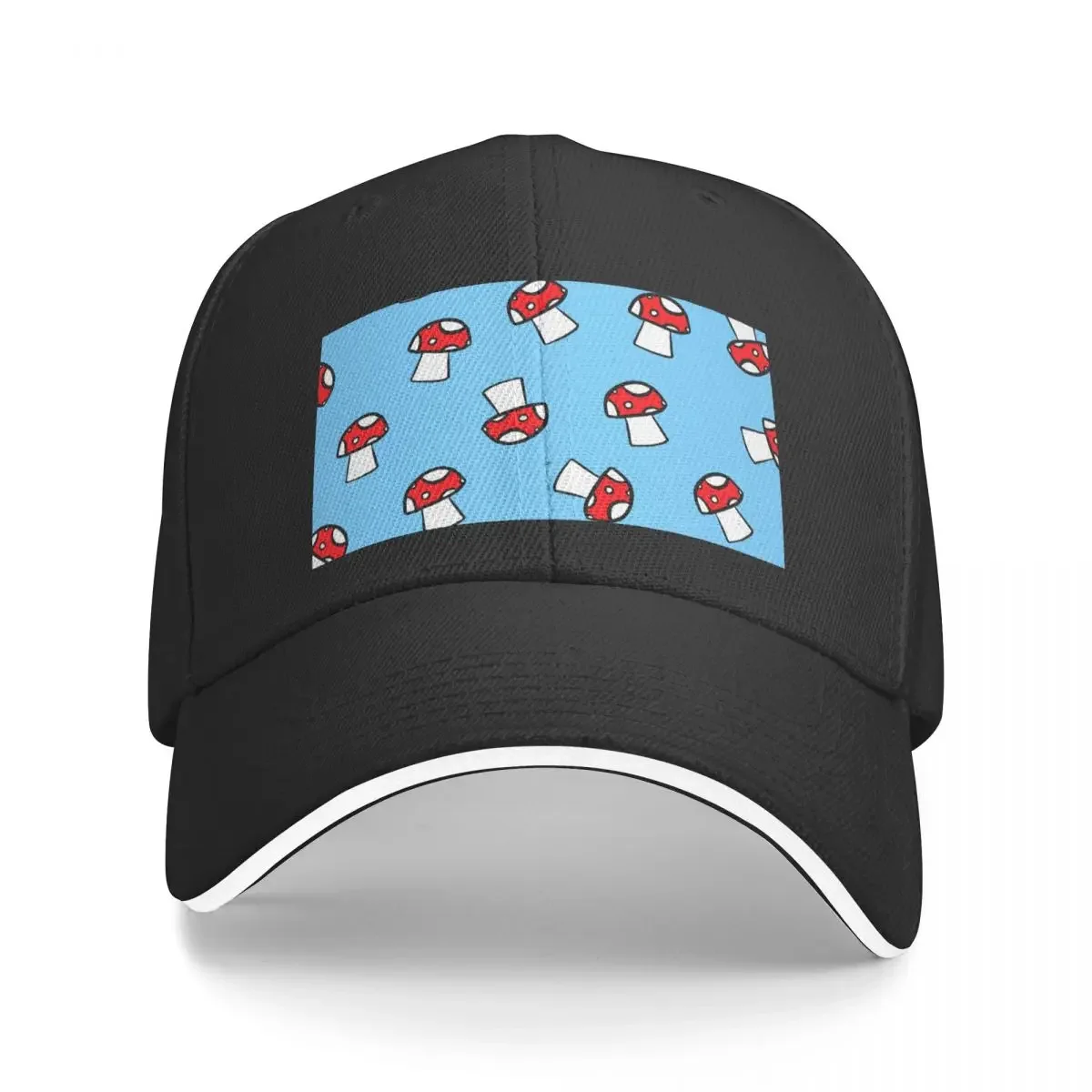 Red and Blue Mushrooms Baseball Cap Big Size Hat Golf Icon Uv Protection Solar Hat Caps For Women Men's