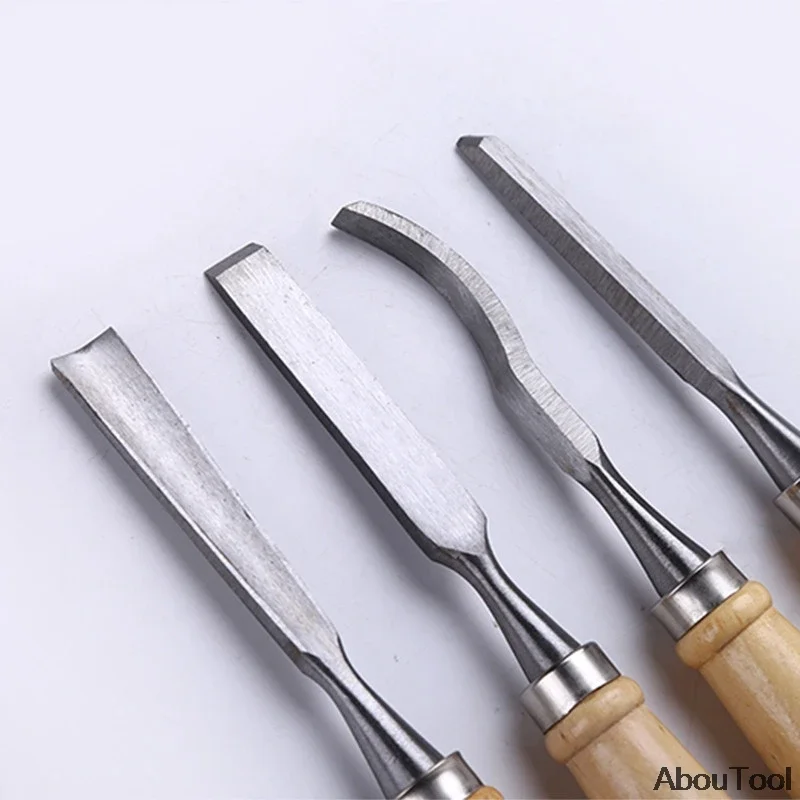 Professional 12Pcs/set Manual Wood Carving Hand Chisel Tool Set Carpenters Woodworking Carving Chisel DIY Hand Tools Set