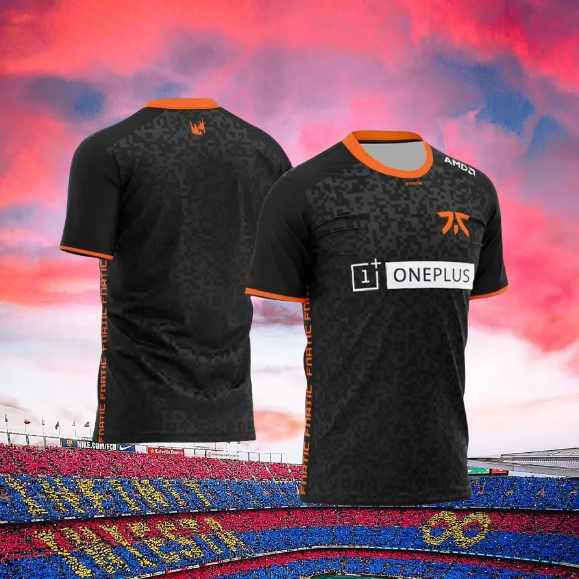 FNC E-sports Club New Support Men's Jersey League of Legends CSGO2 Valorant Fashion Tops 2024 Fnatic Team Uniform T-shirts