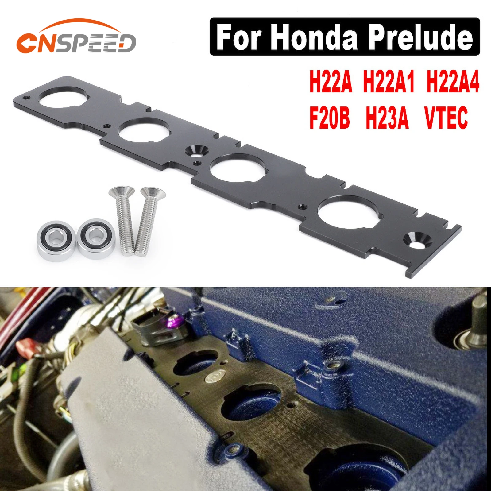 CNSPEED Coil Plate Kit Aluminum Coil on Plug Cop Conversion Kit For Honda Prelude H22 F20B H23A VTEC Ignition Coil Brackets