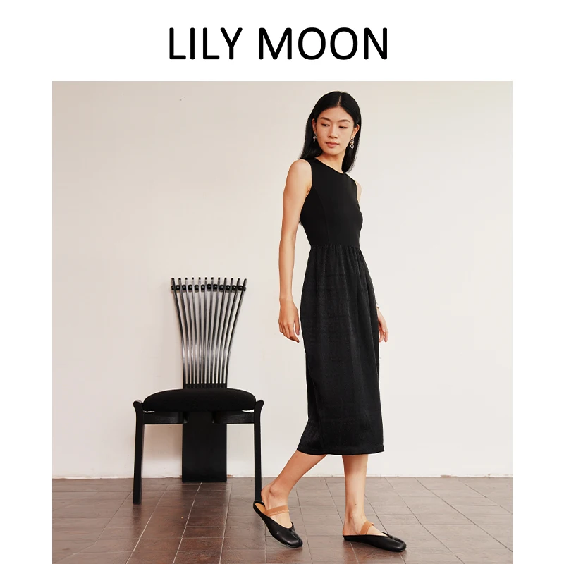 LILYMOON Vintage Duke Structure Design Women's Elegant Patchwork Stereo Pod Evening Party Dress LM5258