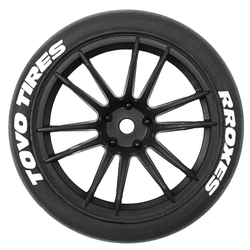 4 Uds 1/10 RC neumáticos de deriva 12mm ruedas de goma hexagonales aptas para Traxxas HSP Tamiya HPI Kyosho coche de deriva de carretera