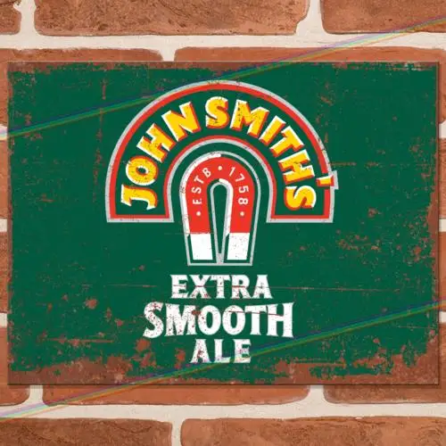 JOHN SMITHS Metallschilder Männerhöhle Schuppen Garage Bar Pub Retro Poster Blechschild UK-Aluminium