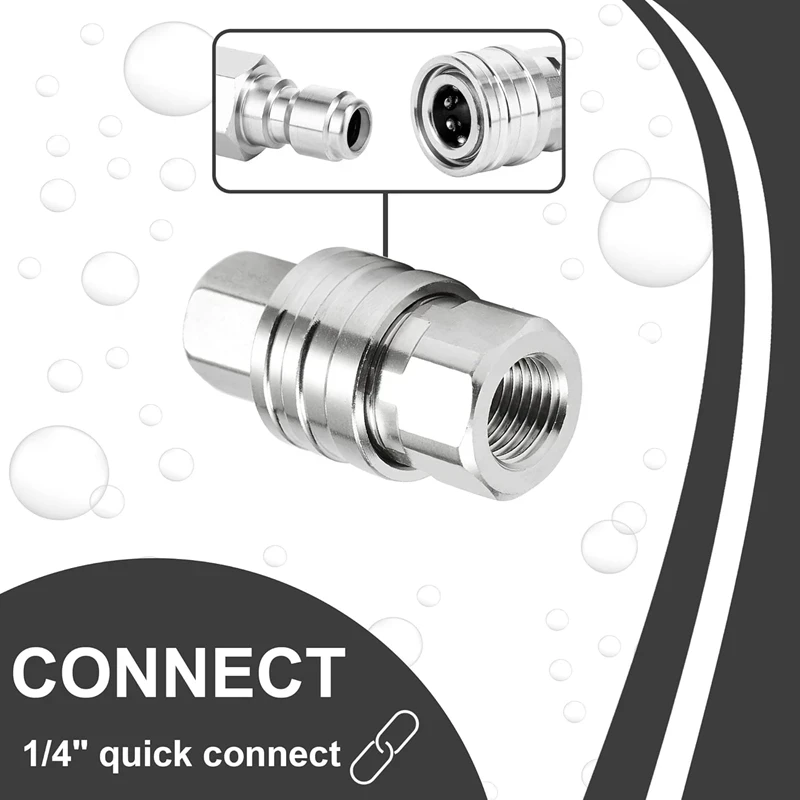 Pressure Washer Adapter Set Male Female Hose Adapter 1/4" Quick Connect Fittings for Connections to Hoses Pumps Ball Valves image 3