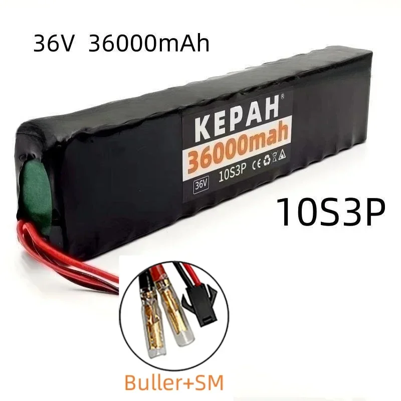 36V 36ah 18650 lithium battery 10s3p 36000mah 1000w 42V electric scooter m365 power battery with battery pack