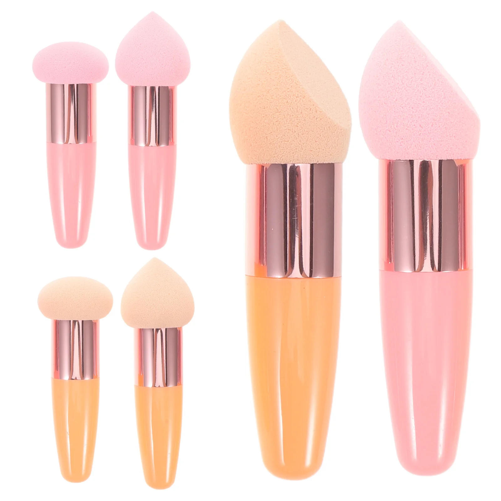 6Pcs Sponge Set Soft Makeup Eggs for All Skin Types Reusable Foundation Applicator Daily Cleaning Home Salon