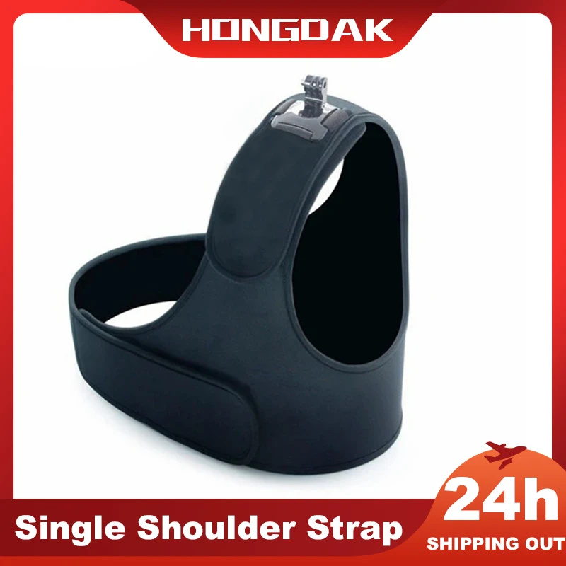 HONGDAK One Shoulder Strap Chest Strap Mount Holder Diving For GoPro Hero 10 9 8 7 6 5 4 3+/3/2