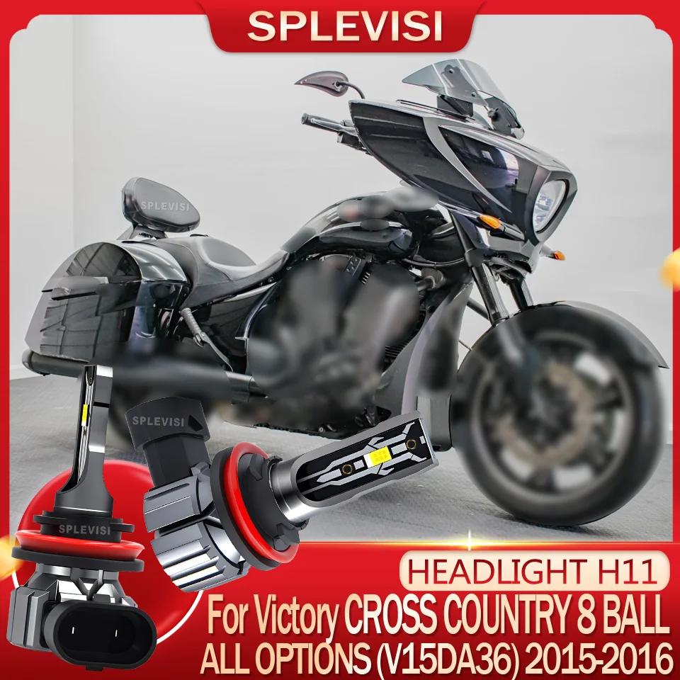 

Made of Durable Materials Last Longer LED motorcycle Headlight For Victory CROSS COUNTRY 8 BALL ALL OPTIONS (V15DA36) 2015 2016