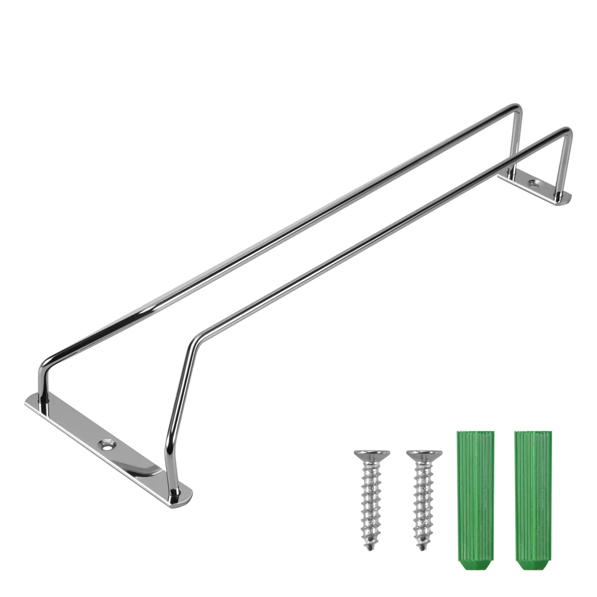 

Glass Wine Champagne Cup Hangers Rack Holder with Screws (Silver)