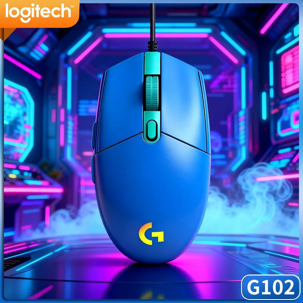 Logitech G102 Prodigy Gaming Mouse Lightweight Wired Device Easy Plug In Usage RGB Glow For Desktop Notebook Computer