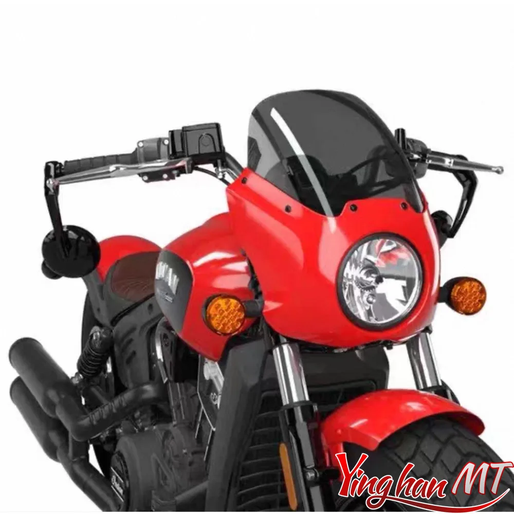 Special Attack Type Side-Mounted Windscreen for Indian Scout Sixty Icon Bobber Twenty ABS 15-24 Front Headlight Housing Cover