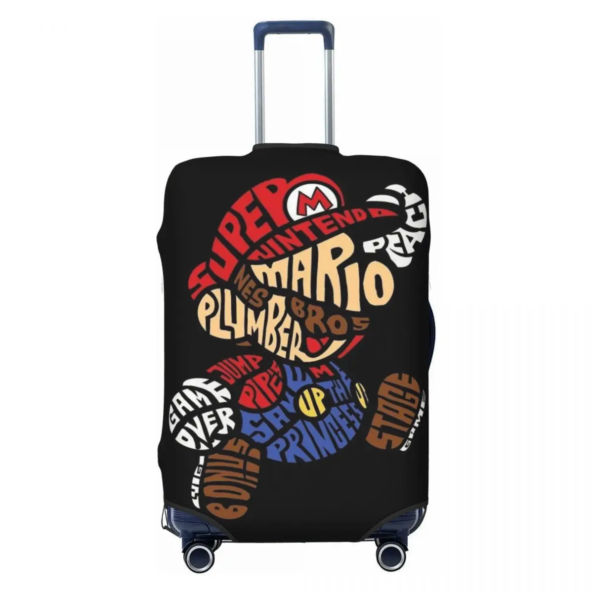 

Custom M-Marioed Game Travel Luggage Cover Washable Suitcase Cover Protector Fit 18-32 Inch