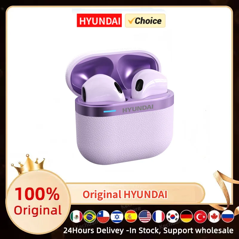 Choice HYUNDAI HY-T02 Pro In-Ear Wireless Bluetooth 5.4 Earphones IPX5 Waterproof  Headphones HD Call 24h Long Battery Life