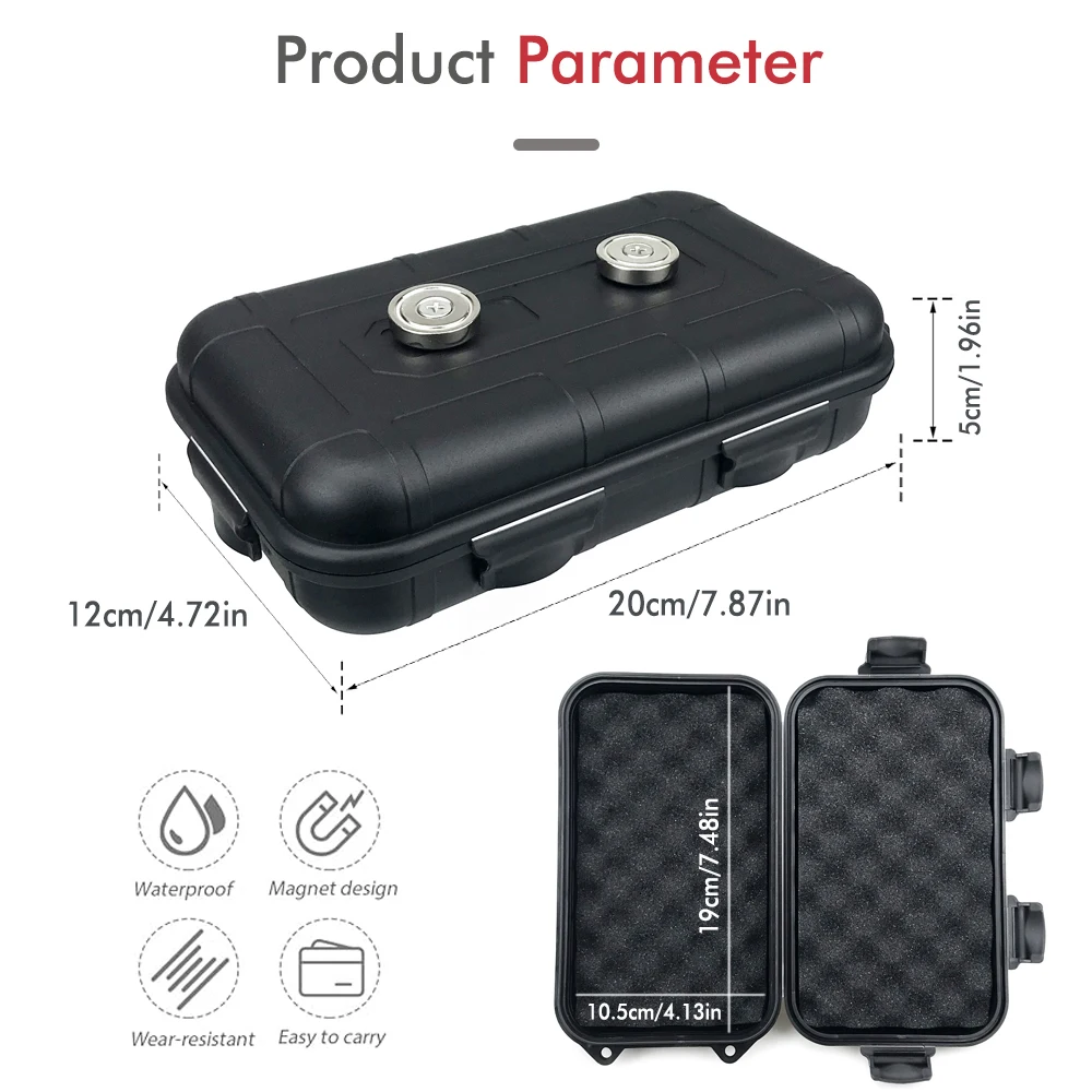 CH-B06 Magnetic Key Holder Under Car Hide Key Box Waterproof Key Hider Rustproof Multifunctional Box for Spare Key GPS Locator