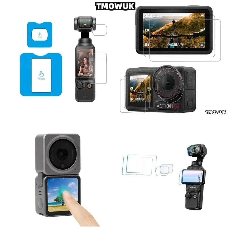 لـ DJI Pocket 1 2 Osmo Pocket 3، واقي شاشة للطيارين بدون طيار لـ Action 2 4 Pro.