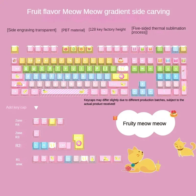 Imagem -02 - Teclas Retroiluminadas com Gravação Lateral Perfil Cereja Pbt para Interruptor Cereja mx Teclado Mecânico Teclas de Personalidade Faça Você Mesmo